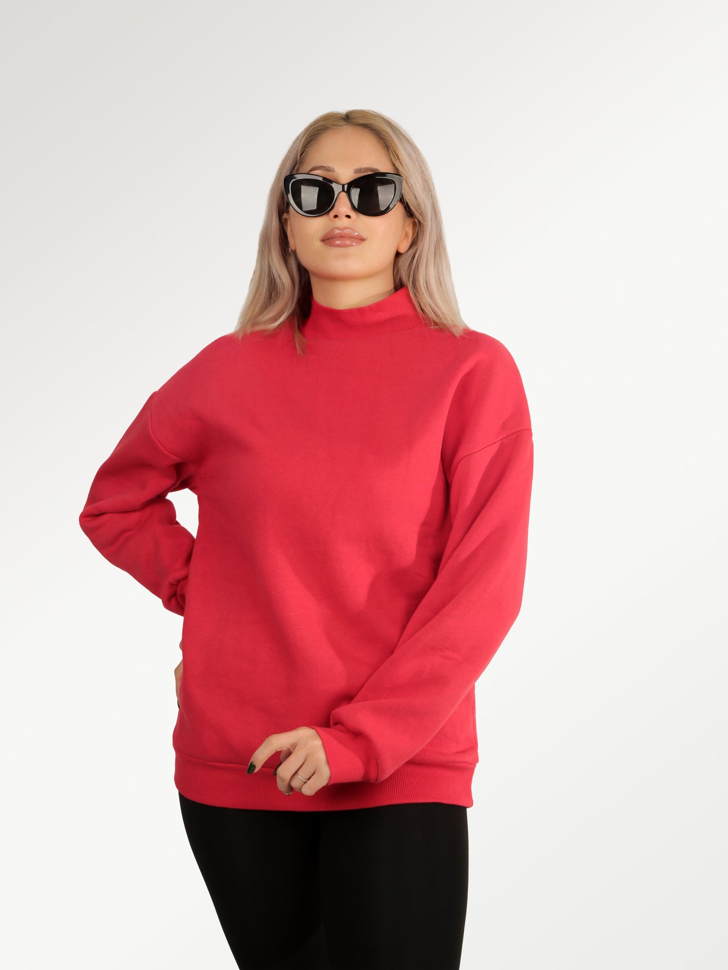 Düz Boğazlı Sweatshirt