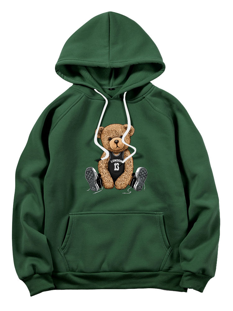 London Bear Print Hoodie