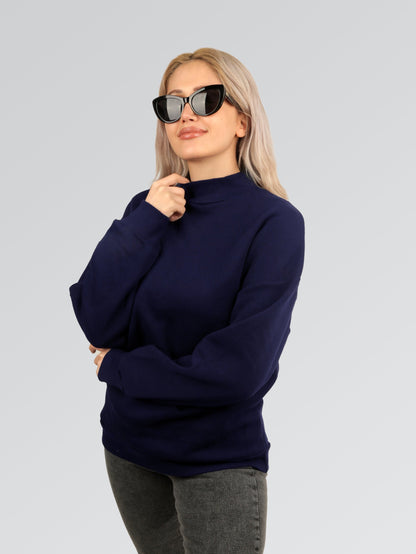 Düz Boğazlı Sweatshirt