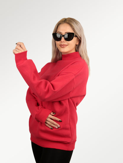 Düz Boğazlı Sweatshirt