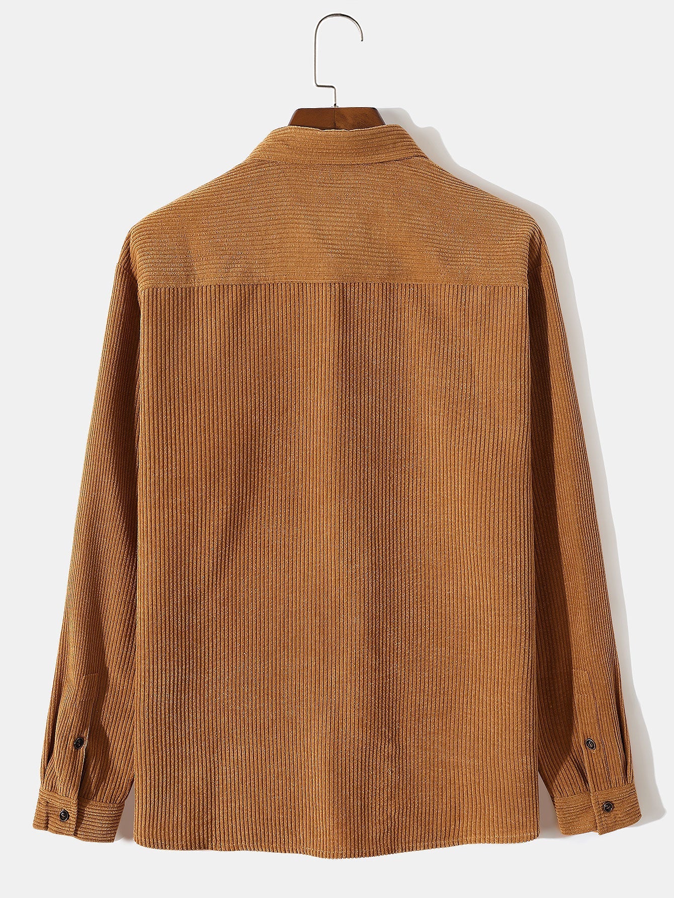 Long Sleeved Corduroy Button Up Shirt With Pockets