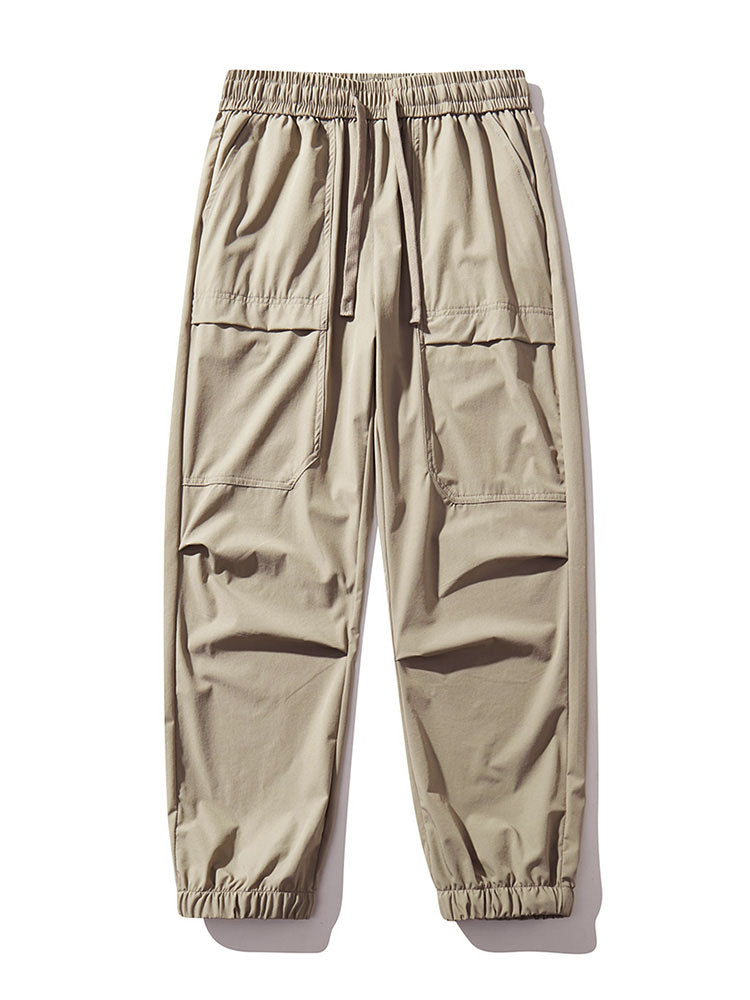 Elastic Waist Parachute Cargo Pants