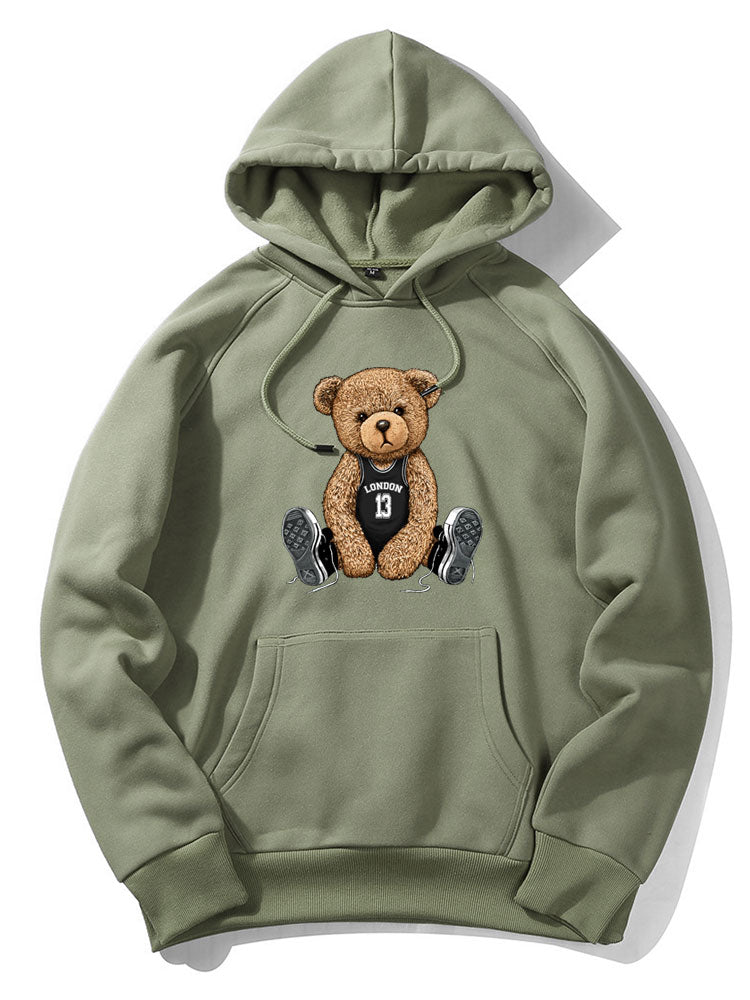 London Bear Print Hoodie