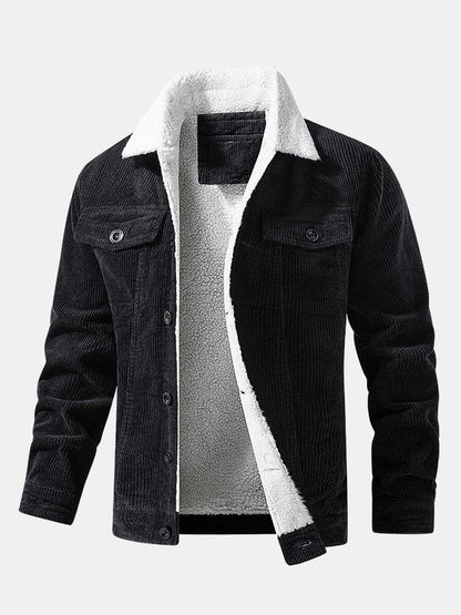 Male Cotton Jackets Padded Warm Loose Parka Coat