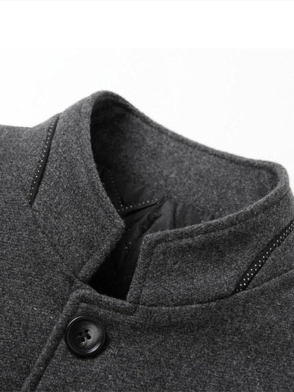 Upright Collar Wool Mix Blazer