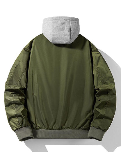 Bomber Jacket with Hood