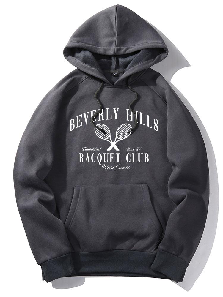 Billiver Hills Tennis Print Hoodie