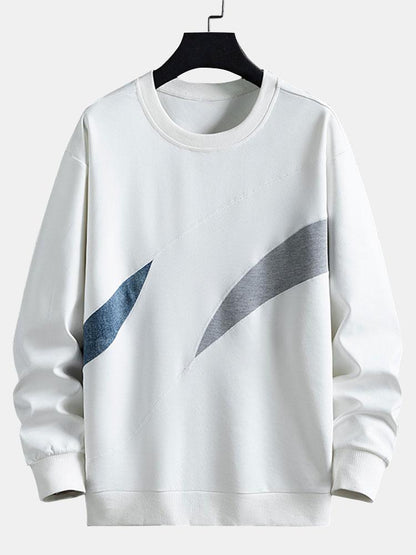 Color Block Crew Neck Sweatshirt