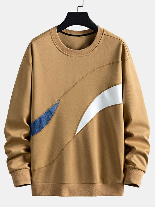 Color Block Crew Neck Sweatshirt