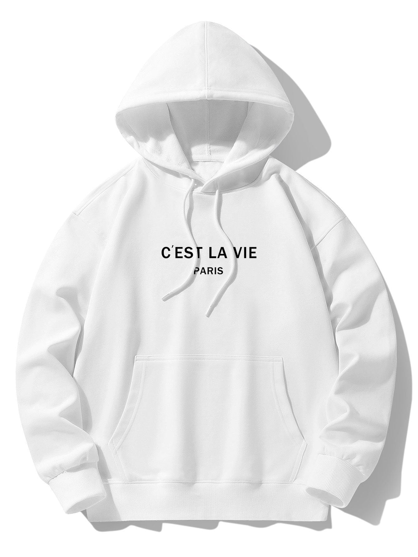 Paris Print Cotton Blend Hoodie