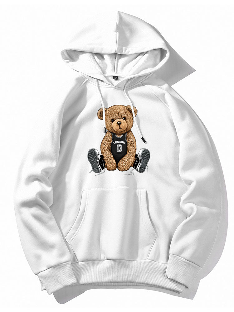 London Bear Print Hoodie