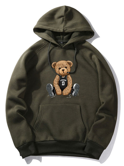 London Bear Print Hoodie