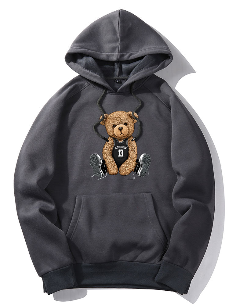 London Bear Print Hoodie