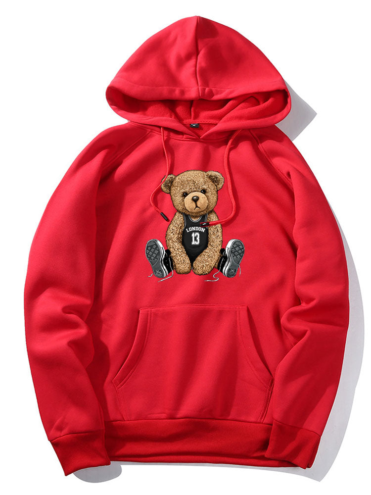 London Bear Print Hoodie