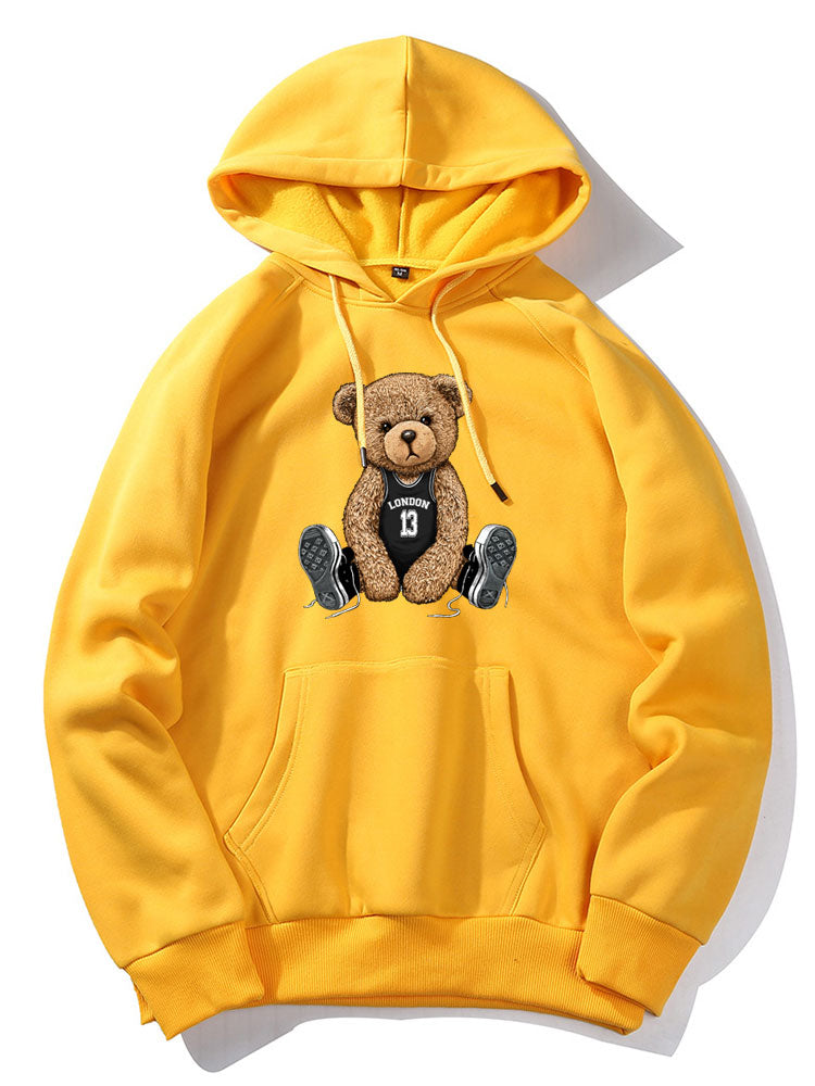 London Bear Print Hoodie