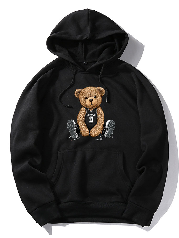 London Bear Print Hoodie