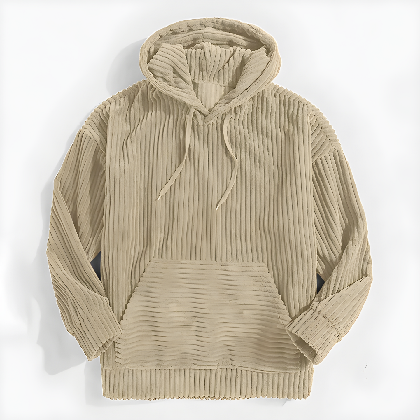 CORDUROY HOODED SWEATSHIRT