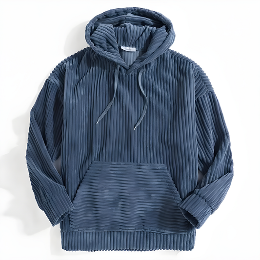 CORDUROY HOODED SWEATSHIRT